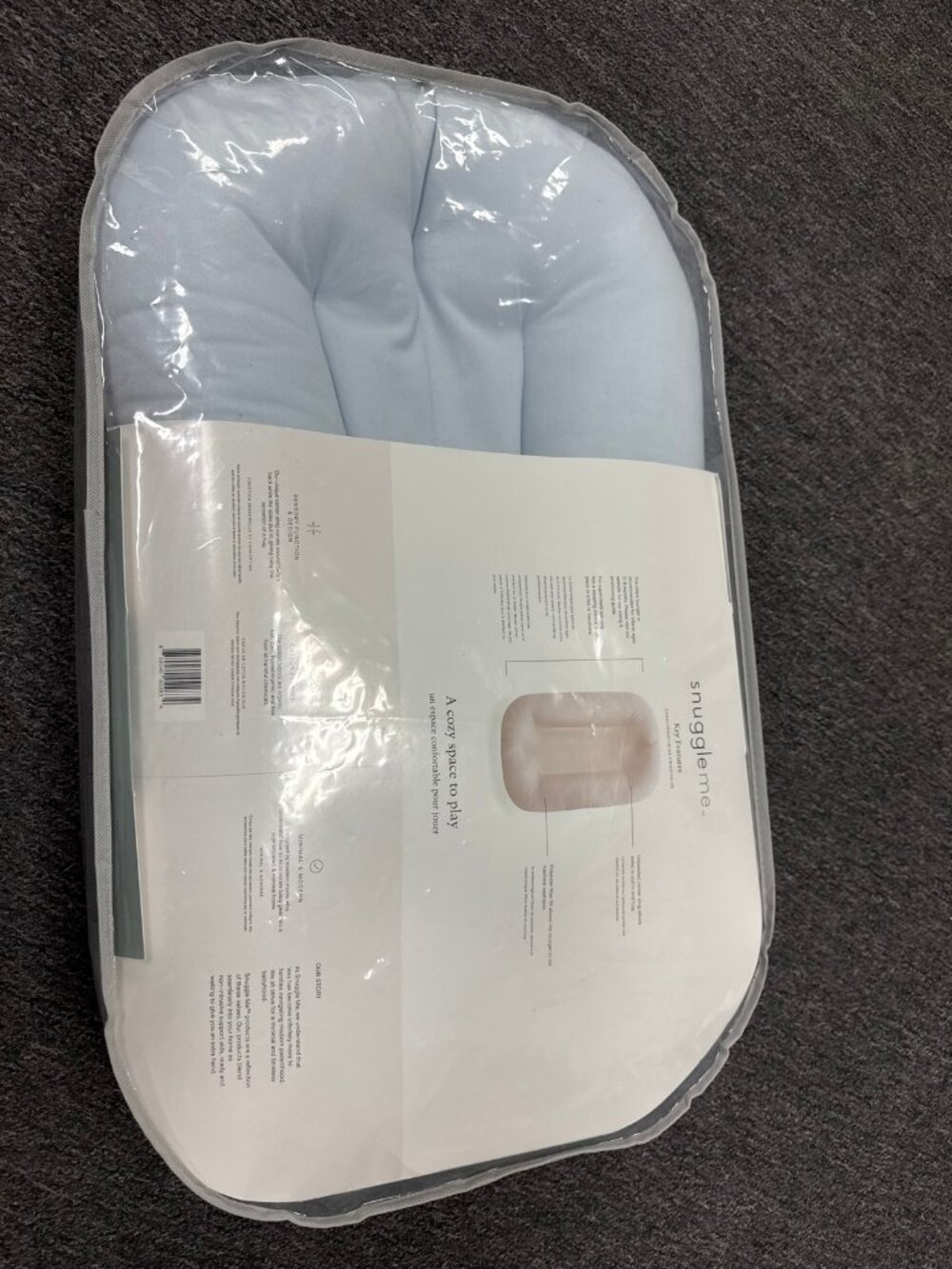 Snuggle Me Infant Lounger - Light Blue - Like New